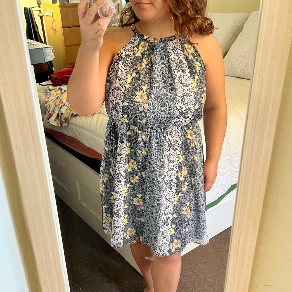 Loft Floral Fit and Flare Dress! EUC